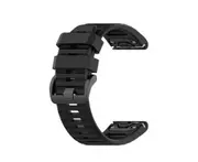 For Garmin Fenix 6X 26mm Silicone Sports Strap(Black)