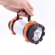LED Flashlight Camping Light Torch Lantern USB Rechargeable USB Charger Worklight Waterproof ORANGE COLOR
