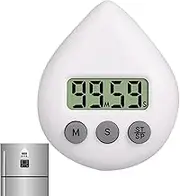 Timer for Kids, Waterproof Small Timers Digital, Portable Timing Tool with Suction Cup and LCD Display for School, Learning, Kitchen Cooking, Working, and Shower Pluvo