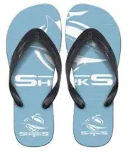 Cronulla Sharks NRL Mens Beach Thongs Sizes S-L BNWT