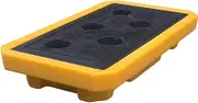 Spill-Proof Tray Oil Tank Spill Tray，Spill Platform, Stackable Anti-Slip Spill Containment Platform, Modular Outdoor Warehouses Factory Garage Storage Oil Drums Spill Pallets, Polyethylene L