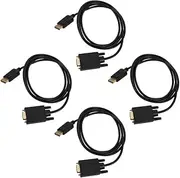 4pcs Dp to Vga Adapter for Pc/Laptop Monitor Cable Displayport to Vga Converter Video Cable for Monitors