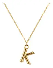 [Mocha] Letter K Initial Gold Necklace