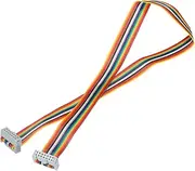 uxcell 1 Pcs 14 Pin Flat Rainbow Ribbon Cable FC/FC Female Connector 1.64FT 2.54mm Pitch Breadboard Jumper Wires for Electronic Projects