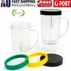 16OZ Replacement Cups with Handle & Lids for 250W Magic Bullet Blender MB1001 AU