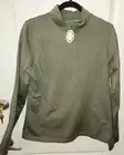 Calia Womens 1/4 Zip Lomg Sleeve Pullover Jacket Sz XL Army Green NWT