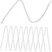 jojofuny 10pcs Silver Hanging Chains with Snap Clips Versatile Chains for Bird Feeders Garden Plants Signboards Chalkboards and Lanterns