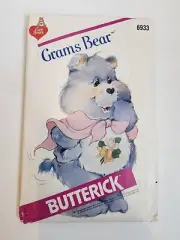 1984 BUTTERICK #6933 - 22" STUFFED GRAMS BEAR - Care Bears PATTERN FF