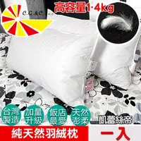 在飛比找momo購物網優惠-【凱蕾絲帝】台灣製造一入100%純天然羽絨枕(超澎柔-專櫃級