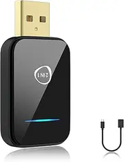 2 in 1 Wireless Carplay Adapter UK for iPhone, Android Auto Wireless Adpater, Plug & Play USB CarPlay Wireless Stick, Convert Wired Android Auto/Carplay to Wireless for Android 11+/iOS 10+ Phones