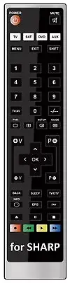 Remote Control for GA565WJSA, RRMCGA565WJSA SHARP TV Models: LC32PD5X, LC37PD5X