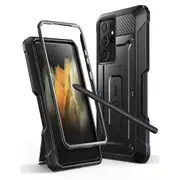 Full-body Dual Layer Rugged Holster Kickstand Case with s Pen Slot for Samsung Galaxy S21 Ultra 5g