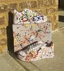 Air Force 1 Custom White Shoes Multi Color Splatter Red Green Blue Mens Womens