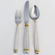 RENFREW GOLD by Heritage Silverware 3 Piece Set NEW NEVER USED 18/8 made Japan