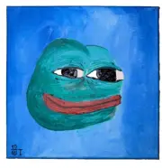 Oil acrylic painting SIGNED FT art 10 X 10 "Pepe The Frog" Ftart5 ORIGIN