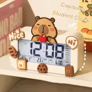 Charging Mini Digital Clock Capibara Student Clock Cartoon Alarm Clock