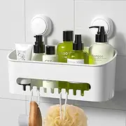 Shower Caddy Suction Cup Shelf Basket Rack with Premium Vacuum Suction Cup No-Drilling, Rust Proof Stainless Steel for Shampoo Conditioner Razors Soap