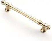 Asidrama 10 Pack 5 Inch(128mm) Brushed Brass Kitchen Cabinet Handles, Gold Cabinet Pulls Kitchen Cabinet Hardware for Cupboard Drawer Handles Dresser Pulls