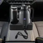 1300ml Car Electric Kettle 12V 24V with Base Car Heated Mug 304 Stainless Steel