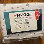 HY.GGE Heavy Weight Flannel Bed Sheet Set - ⭐️SILVER STARS ⭐️ QUEEN SIZE