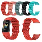 Classic Fitness Silicone Rubber Band Strap Wristband For Fitbit Charge 5 6 Watch