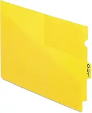 Pendaflex 13544 End Tab Poly Out Guides, Center"OUT" Tab, Letter, Yellow, 50/Box