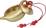 BEBEMOKO Brass Miniature Teapot Ornament Brass Teapot Decor Compact Artware Design for Home Display Unique Collectible Adornment