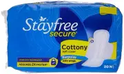 Stayfree Secure Cottony Wings Sanitary Pads Regular For Women (20 Count)
