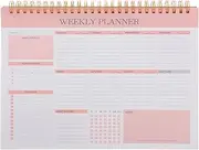 SEWACC B5 Weekly Desk Planner Large Size Calendar Schedule Planner Journal Weekly Planning Pad Undated for Life Organization