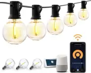 Outdoor String Lights, Smart Patio Lights 100Ft Dimmable Warm White