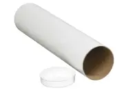New 2" X 20" White Heavy-Duty Mailing Shipping Tube with Caps