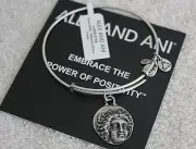 NWT Authentic ALEX AND ANI Byzantine Helios Coin Charm Bangle Rafaelian Silver
