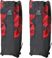 [uxcell] Leg Gaiters, Nylon Waterproof Shoe Covers Hiking Gaiters Snow Boot Gaiter, Red Camouflage, M