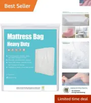 2-Pack Heavy-Duty Waterproof Mattress Bags for Queen/King - Tear-Resistant LDPE