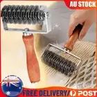 Pastry Lattice Roller Cutter Stainless Steel Dough Cutter Wheel with Wood Handle