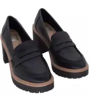 DV by Dolce Vita Black Jayjay Loafer Womens Shoes, BLACK SMOOTH, Size 7