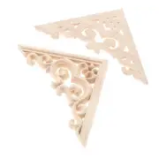 1pc/4pcs Woodcarving Wood Carved Corner Decal Applique Onlay Cabinet Decoration