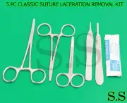 5 PC CLASSIC SUTURE LACERATION REMOVAL KIT SET (SCALPEL HANDLE #4+ 5 BLADES #21)