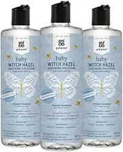Grab Green Natural Baby Witch Hazel Soothing Wipes, Soothe Common Skin Irritations Such as Diaper Rash, No Alcohol, Plant-Based & Biodegradable, Dreamy Rosewood—With Essential Oils, 32 Wipes (3 Pack)