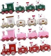 4pcs Christmas Train Set Decor Mini Plastic Train Toy for Boys and Girls Decorations Party Favors