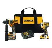 DEWALT DCK2100D1T1 20V MAX* Brushless Cordless 2-Tool Kit Hammer Drill Driver