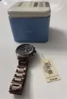 Fossil Flight Chronograph Stainless Steel Womens Watch With Tag And Box