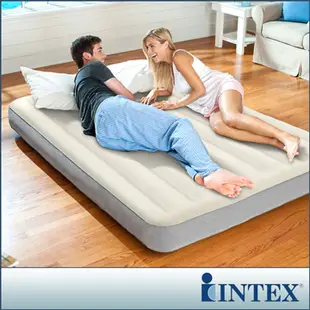 INTEX 新型氣柱-雙人加大植絨充氣床墊 (寬152cm)