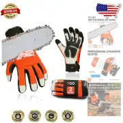 Durable Cut Resistant Chainsaw Gloves - Medium, Comfortable & Dexterous Design