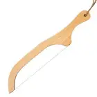 15.7 Inch Wooden Serrated Bread Slicer, Sourdough Bread Knife, Stainless Steel