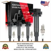 4 Ignition Coils & Spark Plugs Kits Fits Toyota Prius C Yaris Echo 1.5L l4 (for: Toyota)