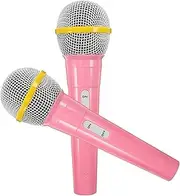 CIYODO 2Pcs Pretend Play Microphones Stage Props for Birthday Parties Durable Lightweight Design for Cosplay Fun and Creative Play