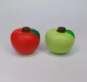 Tiny 1.5" Red & Green Apple Squishys Squishies Squishy Squeeze Toy