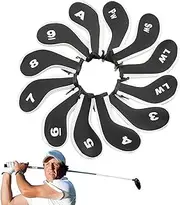 Golf Iron Covers - Golf Headcovers 12X,Number Alphabet Design Golf Equipment, Sports Fan Club in All Weather Conditions, Compatible with All Brands for Driver