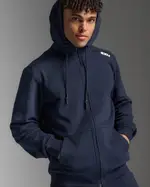 Aspire Zip Hoodie, 2XU, S, Midnight/White, Male